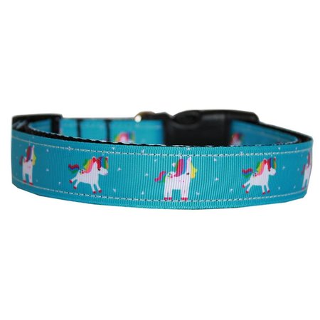 MIRAGE PET PRODUCTS Blue Unicorn Nylon Dog Collar Extra Large 125-264 XL